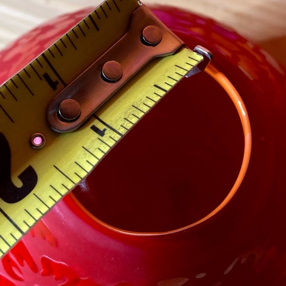 Etched Red Art Glass Vase Handmade Ei8hteen Karat 18/K Vintage 6" Belis - Picture 4 of 16